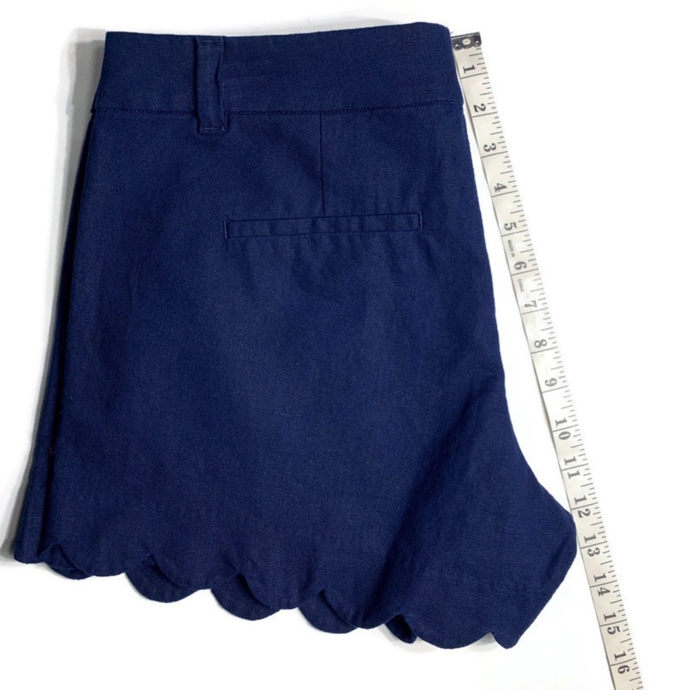 J. Crew White‎ Scallop Linen-Blend Shorts - Picture 5 of 9